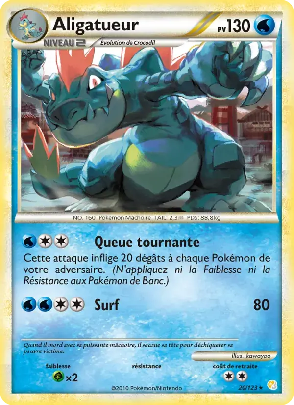 Aligatueur - 20/124 - HeartGold SoulSilver