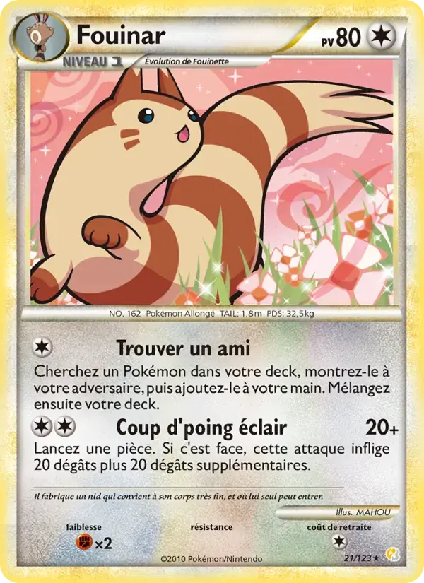 Fouinar - 21/124 - HeartGold SoulSilver