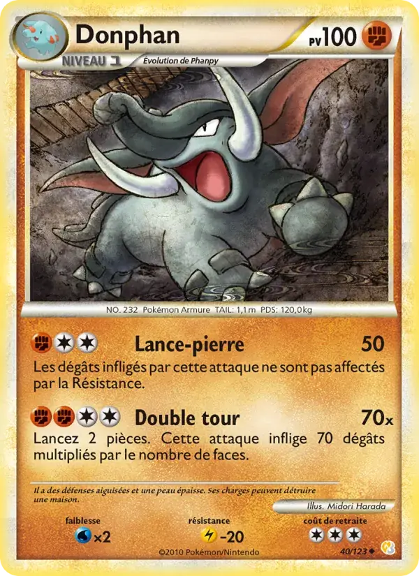 Donphan - 40/124 - HeartGold SoulSilver