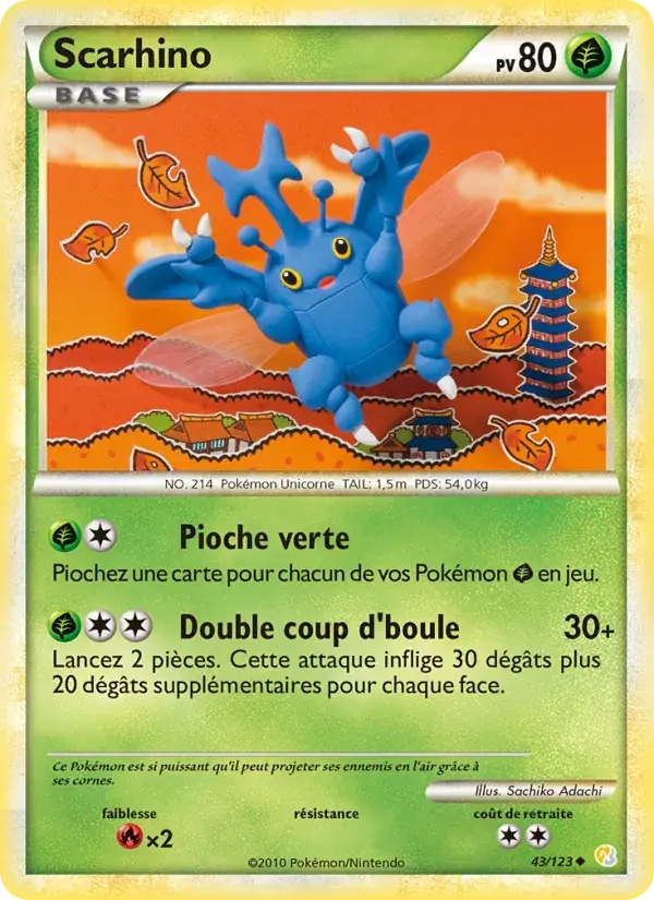 Scarhino - 43/124 - HeartGold SoulSilver