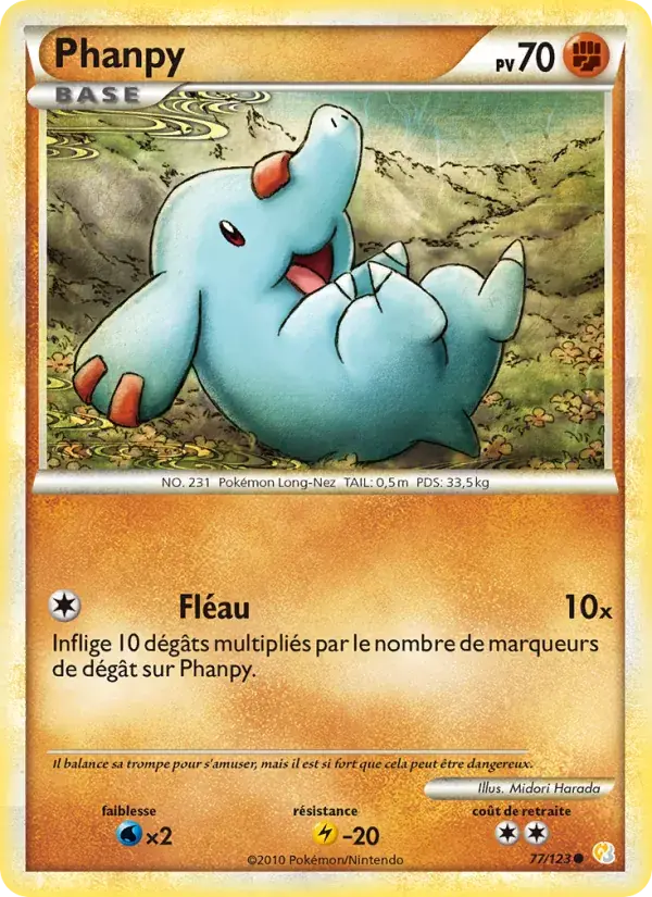 Phanpy - 77/124 - HeartGold SoulSilver