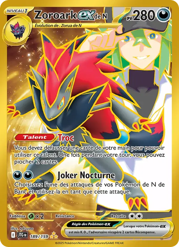 Zoroark-ex de N - 189/190 - Aventures Ensemble