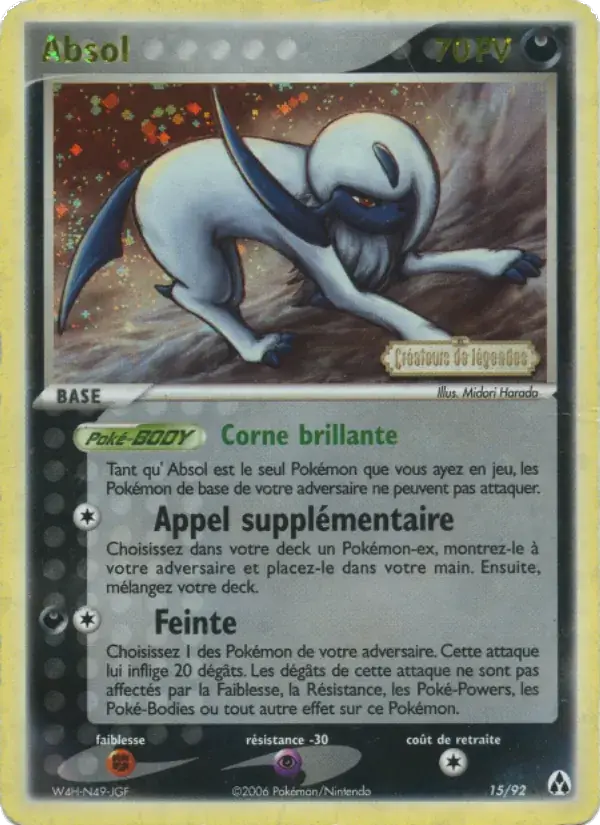 Absol - 15/93 - EX Créateurs de légendes