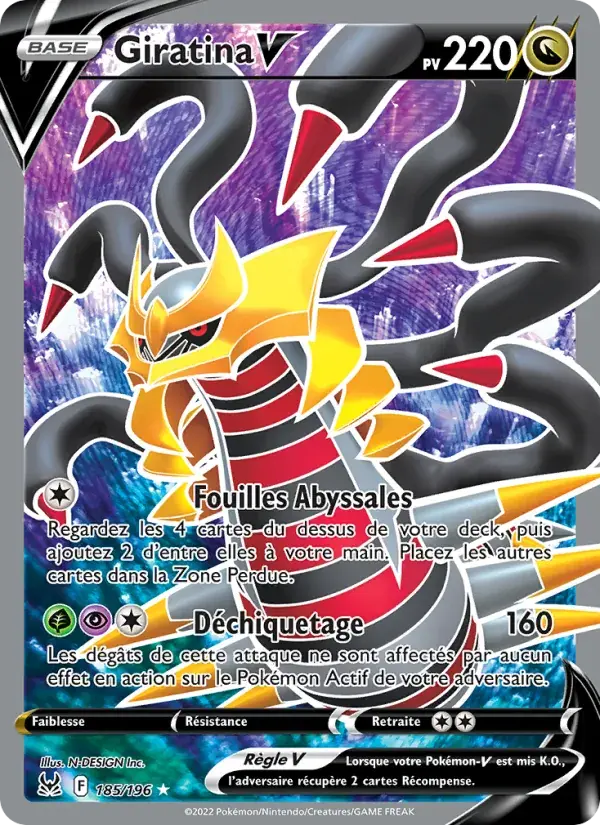 Giratina V - 185/217 - Origine Perdue
