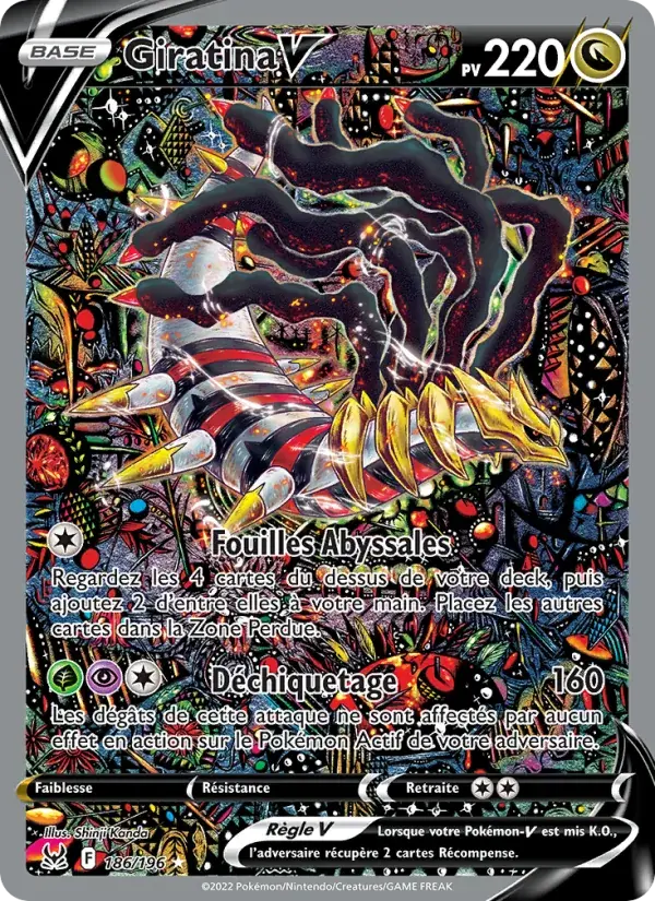 Giratina V - 186/217 - Origine Perdue