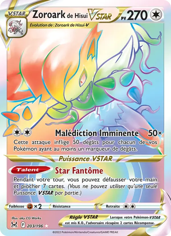 Zoroark de Hisui VSTAR - 203/217 - Origine Perdue