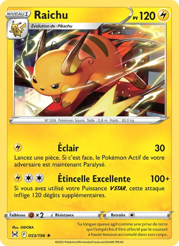 Raichu - 053/217 - Origine Perdue