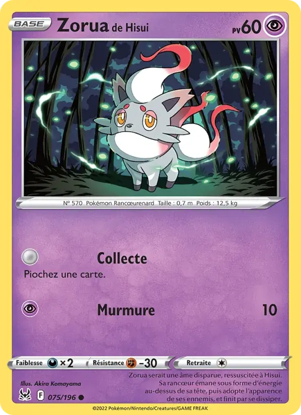 Zorua de Hisui - 075/217 - Origine Perdue