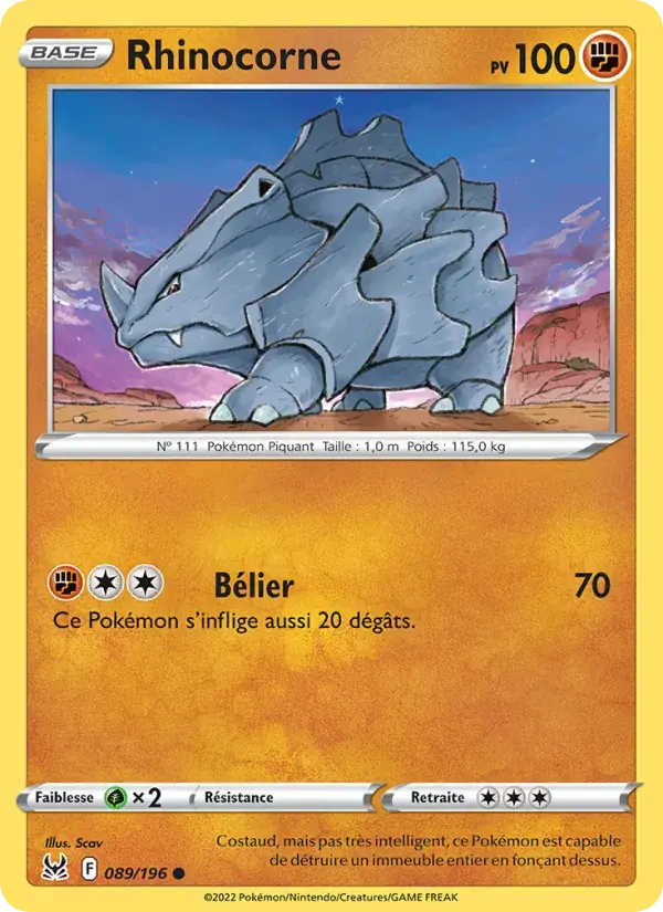 Rhinocorne - 089/217 - Origine Perdue