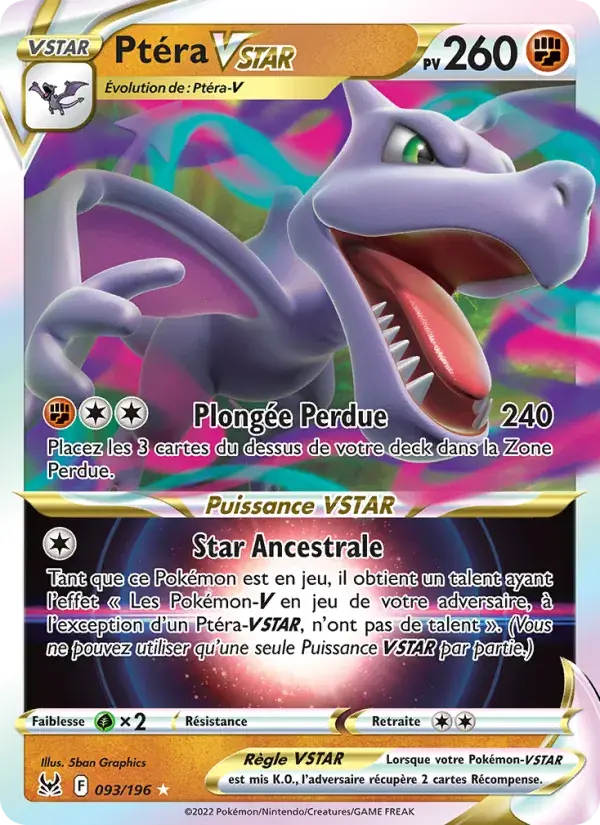 Ptéra VSTAR - 093/217 - Origine Perdue
