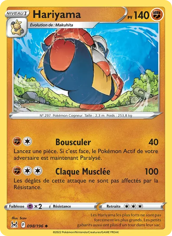 Hariyama - 098/217 - Origine Perdue