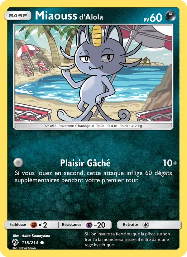 Miaouss d’Alola - 118/236 - Tonnerre Perdu