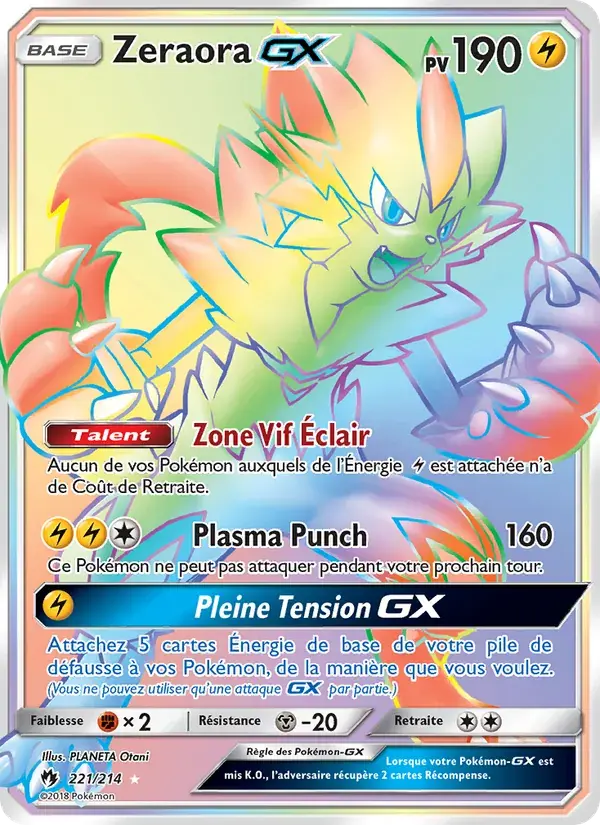 Zeraora GX - 221/236 - Tonnerre Perdu
