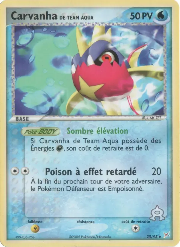 Carvanha de Team Aqua - 25/97 - EX Team Magma vs Team Aqua