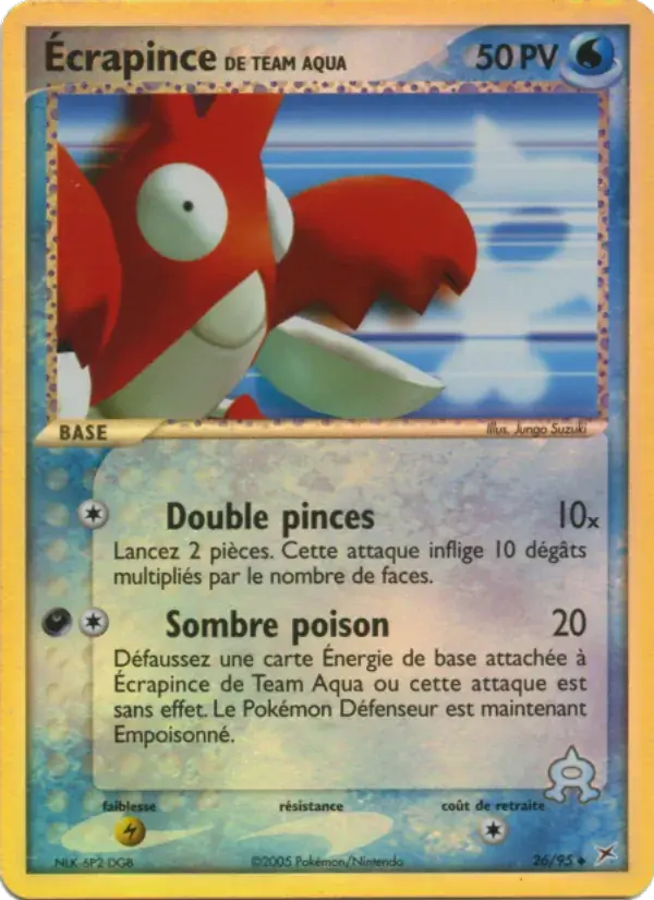 Écrapince de Team Aqua - 26/97 - EX Team Magma vs Team Aqua