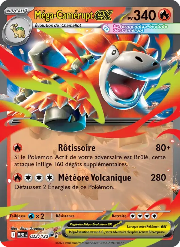 Méga-Camérupt-ex - 022/188 - Méga-Évolution