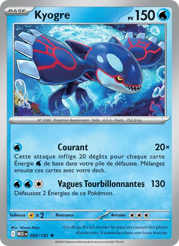 Kyogre - 034/188 - Méga-Évolution