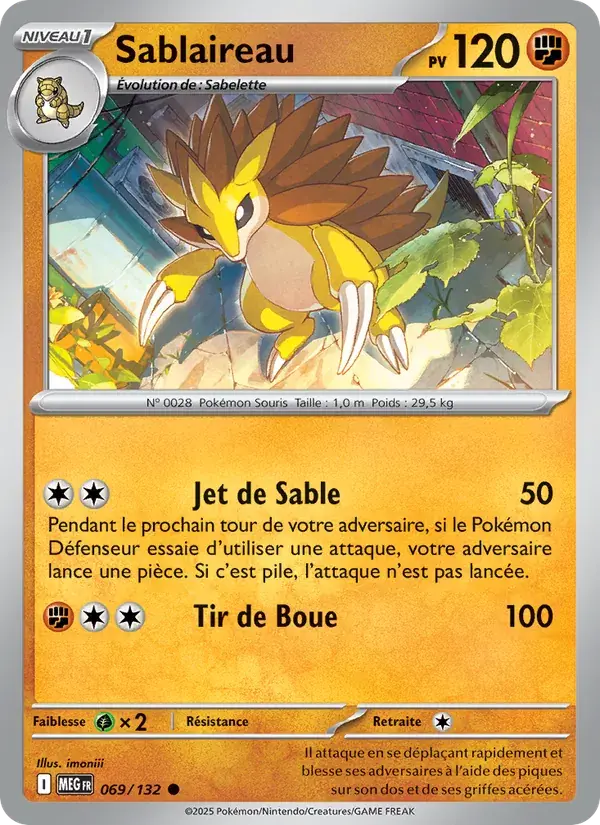 Sablaireau - 069/188 - Méga-Évolution