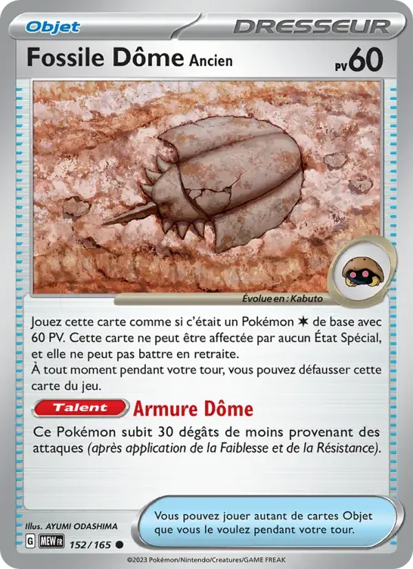 Fossile Dôme Ancien - 152/207 - 151