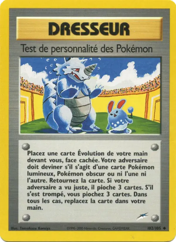 Test de personnalité des Pokémon - 102/113 - Neo Destiny
