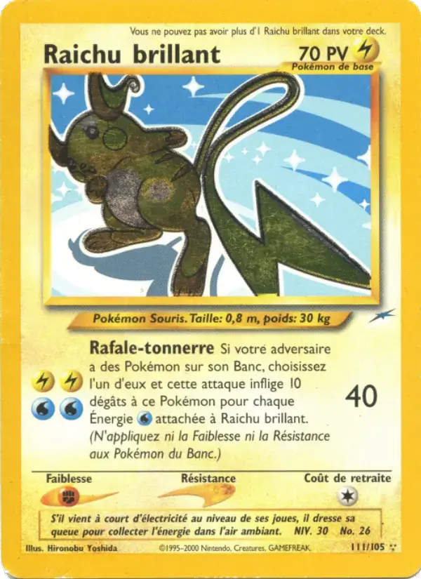 Raichu brillant - 111/113 - Neo Destiny