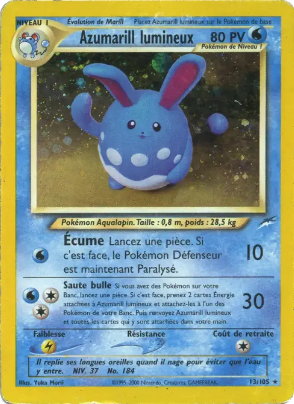 Azumarill lumineux - 13/113 - Neo Destiny