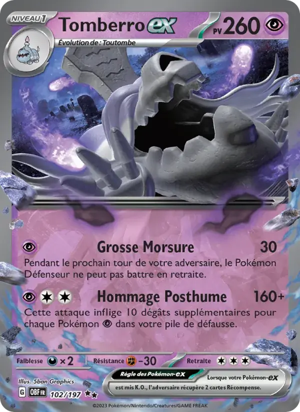 Tomberro-ex - 102/230 - Flammes Obsidiennes