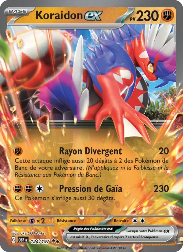 Koraidon-ex - 124/230 - Flammes Obsidiennes