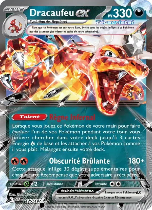 Dracaufeu-ex - 125/230 - Flammes Obsidiennes