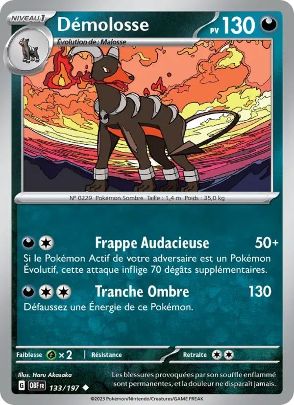 Démolosse - 133/230 - Flammes Obsidiennes