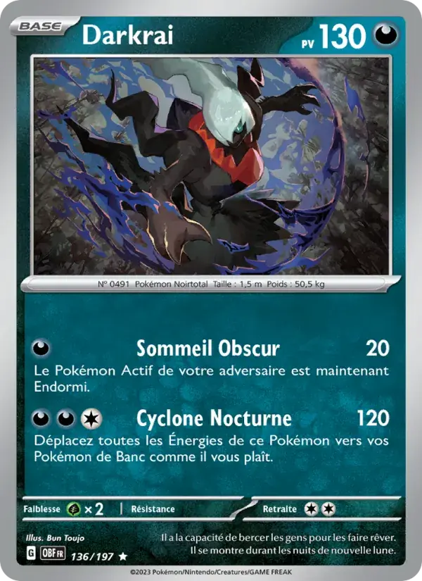 Darkrai - 136/230 - Flammes Obsidiennes