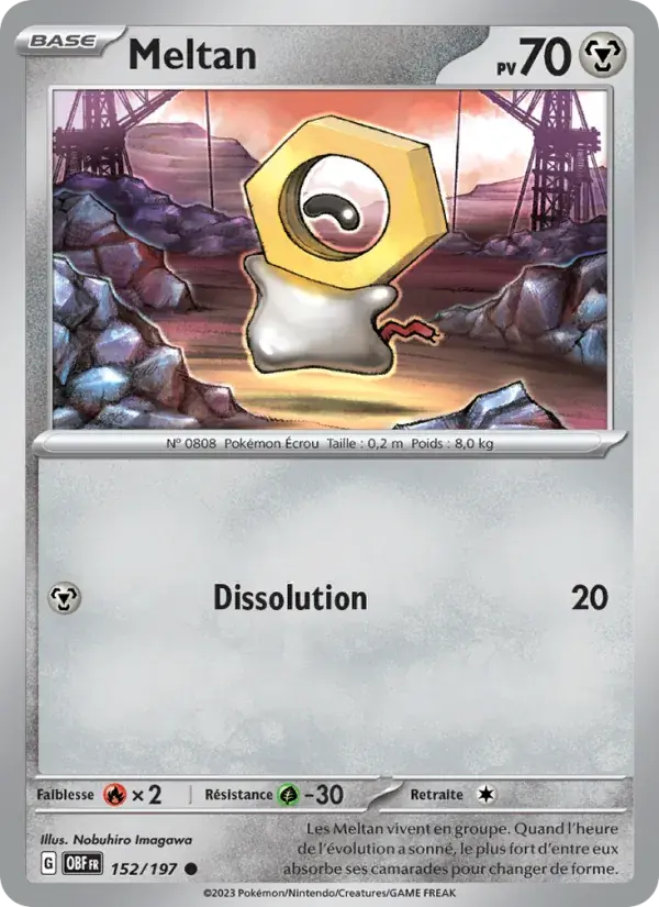 Meltan - 152/230 - Flammes Obsidiennes