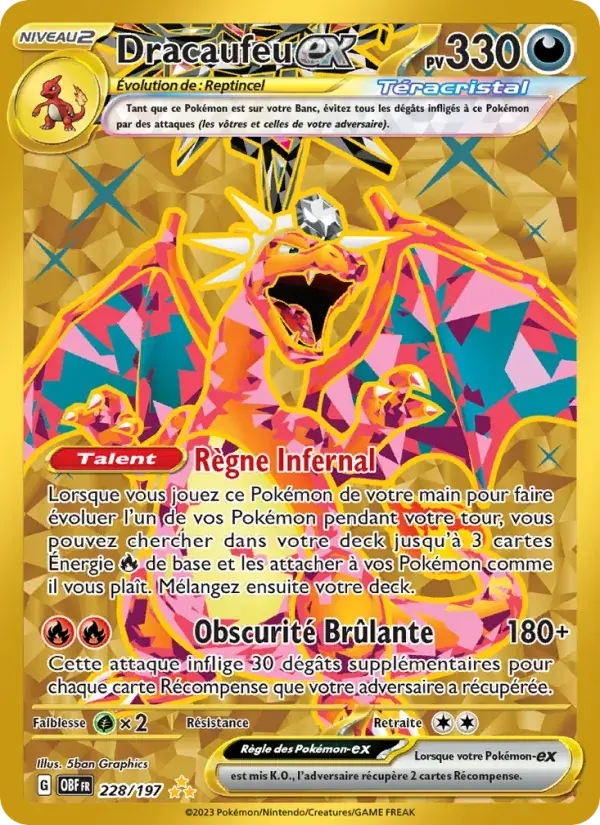 Dracaufeu-ex - 228/230 - Flammes Obsidiennes