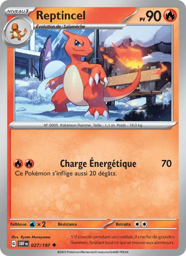 Reptincel - 027/230 - Flammes Obsidiennes