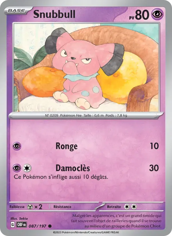 Snubbull - 087/230 - Flammes Obsidiennes