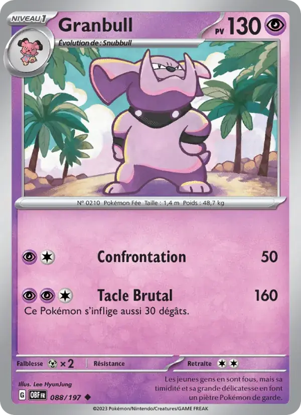 Granbull - 088/230 - Flammes Obsidiennes