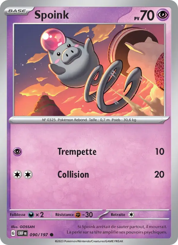 Spoink - 090/230 - Flammes Obsidiennes