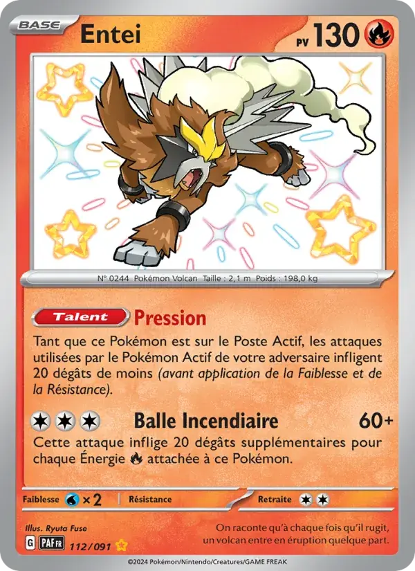 Entei - 112/245 - Destinées de Paldea