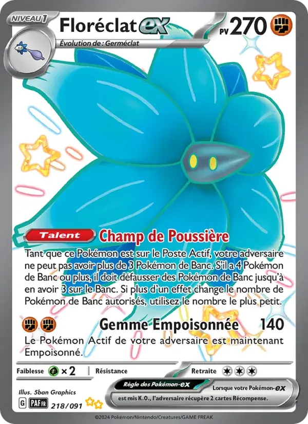 Floréclat-ex - 218/245 - Destinées de Paldea