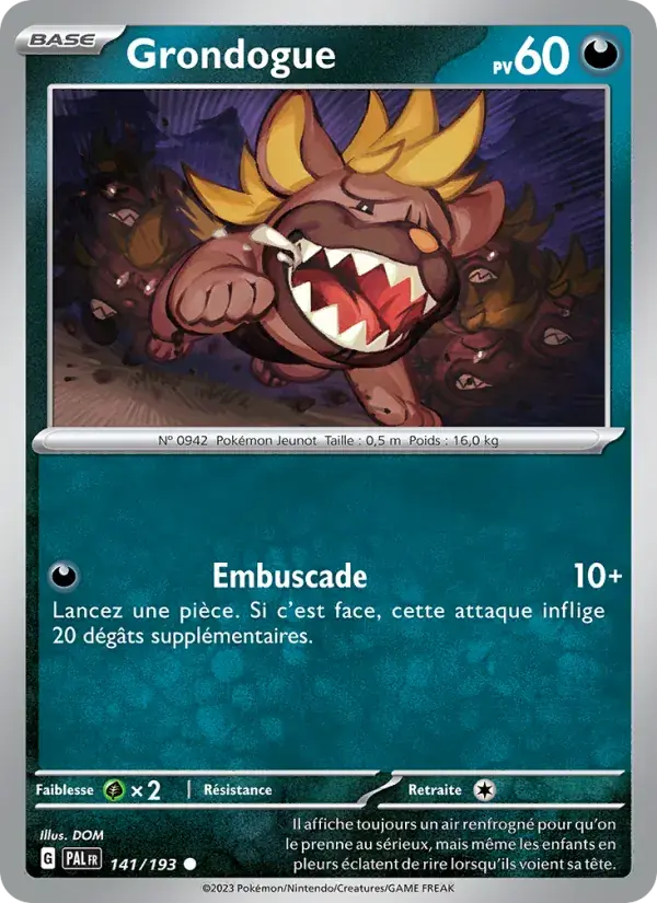 Grondogue - 141/279 - Évolutions à Paldea