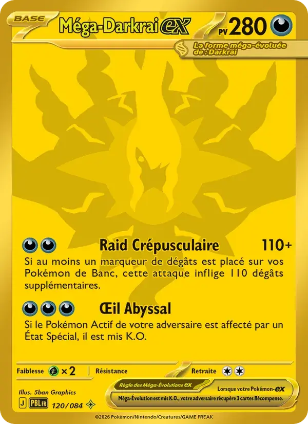 Méga-Darkrai-ex - 120/120 - Nuit Noire