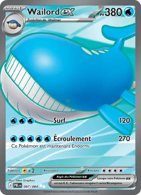 Wailord-ex - 097/120 - Nuit Noire