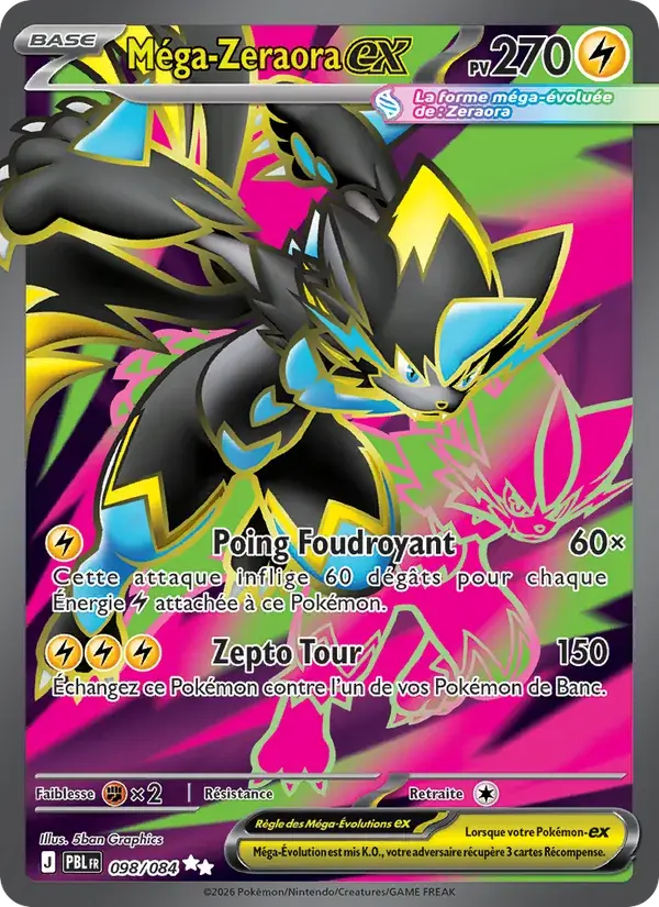 Méga-Zeraora-ex - 098/120 - Nuit Noire