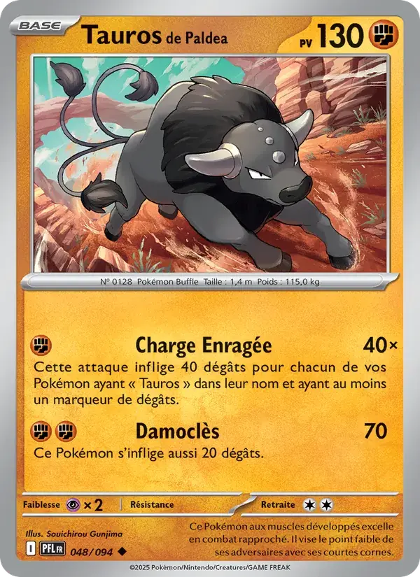 Tauros de Paldea - 048/130 - Flammes Fantasmagoriques