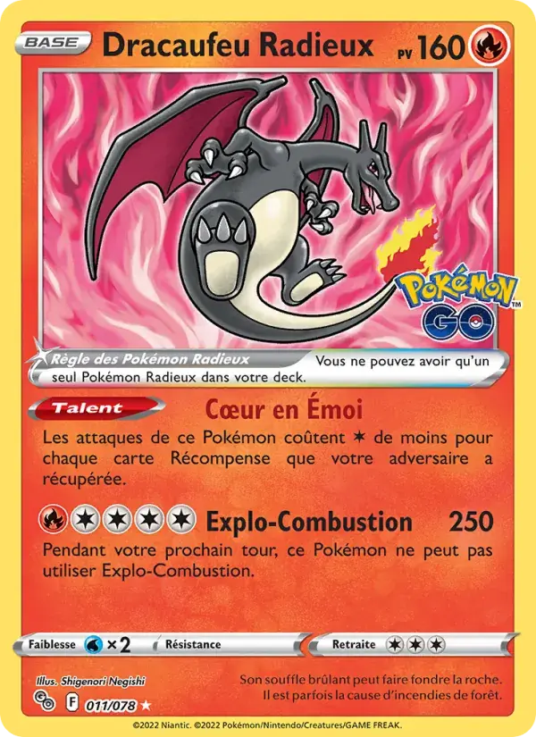 Dracaufeu Radieux - 011/088 - Pokémon GO
