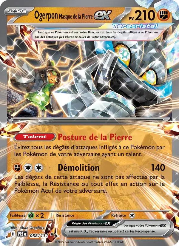 Ogerpon Masque de la Pierre-ex - 058/180 - Évolutions Prismatiques