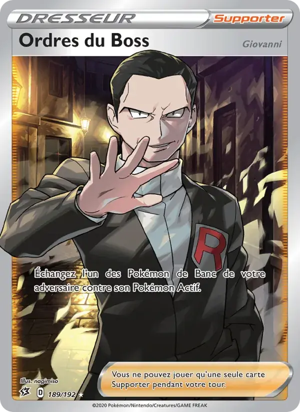 Ordres du Boss (Giovanni) - 189/209 - Clash des Rebelles