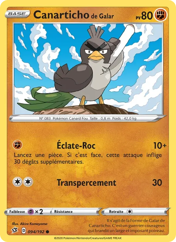 Canarticho de Galar - 94/209 - Clash des Rebelles