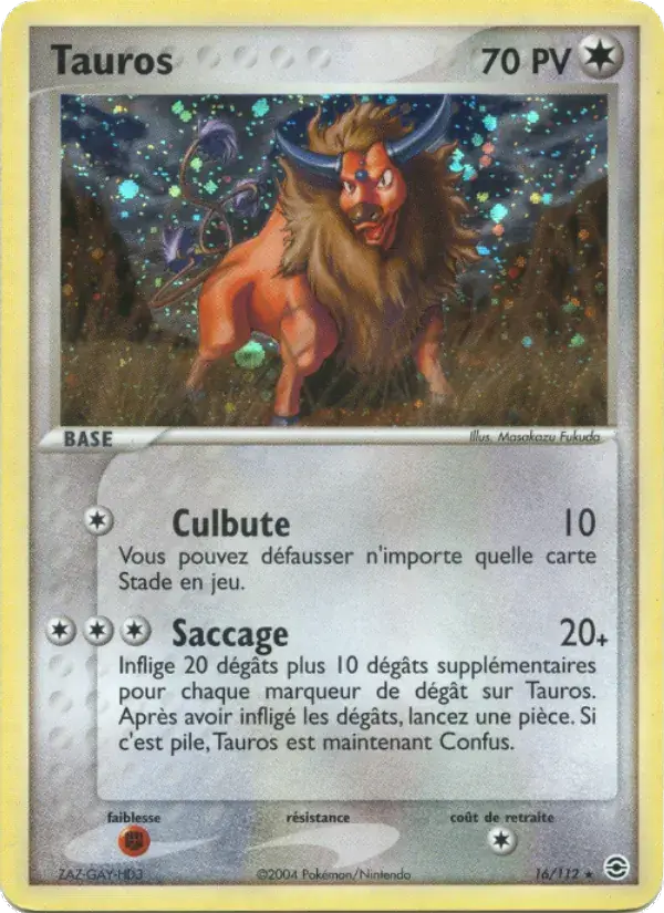 Tauros - 16/116 - EX Rouge Feu & Vert Feuille