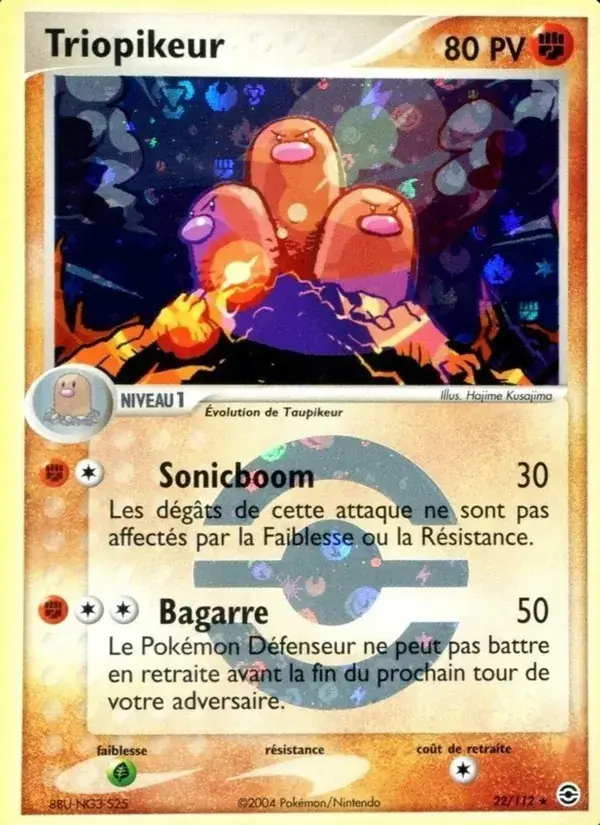 Triopikeur - 22/116 - EX Rouge Feu & Vert Feuille